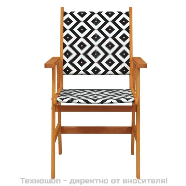 Градински трапезен комплект, 3 части, акациево дърво масив