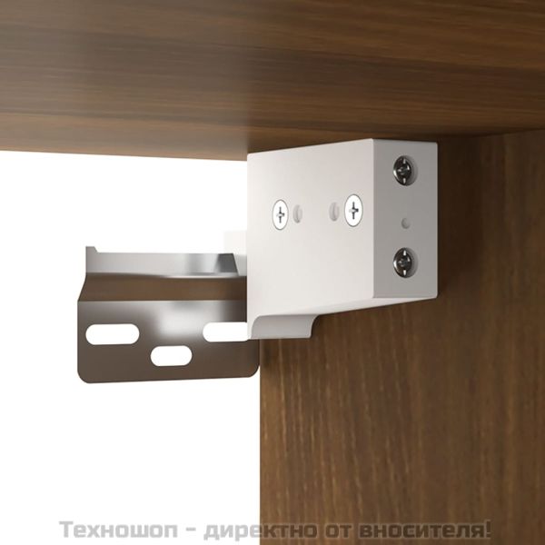 Стенни шкафове 2 бр кафяв дъб 60x36,5x35 см инженерно дърво