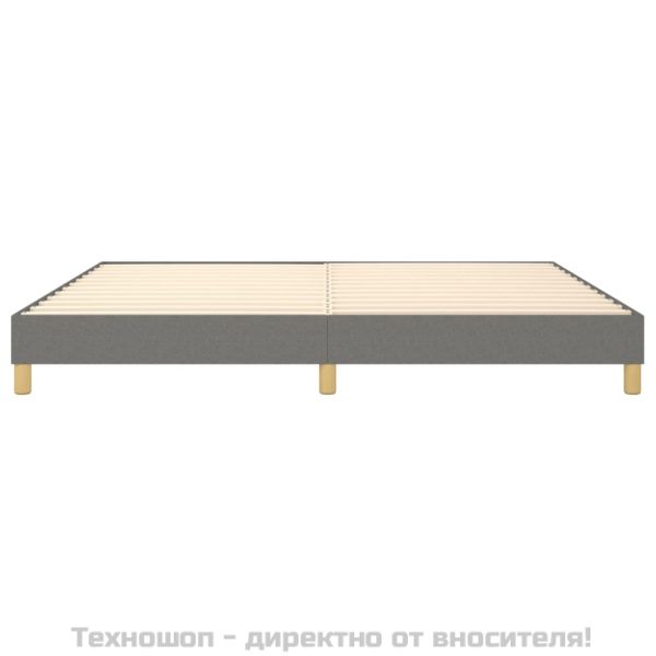 Рамка за легло с пружини, тъмносива, 200x200 см, плат