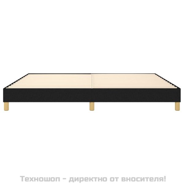 Рамка за легло с пружини, черна, 200x200 см, плат
