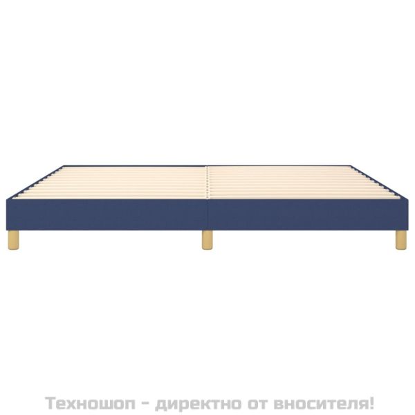 Рамка за легло с пружини, синя, 200x200 см, плат