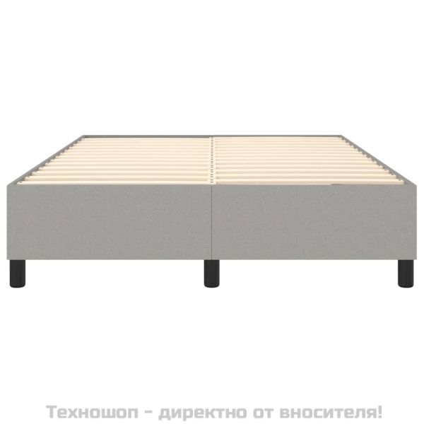 Рамка за легло с пружини, светлосива, 140x200 см, плат