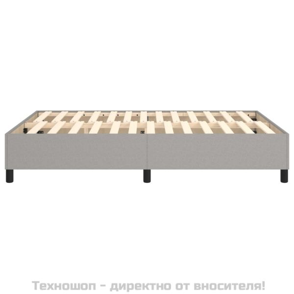 Рамка за легло с пружини, светлосива, 140x200 см, плат