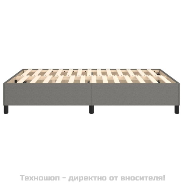 Рамка за легло с пружини, тъмносива, 140x200 см, плат