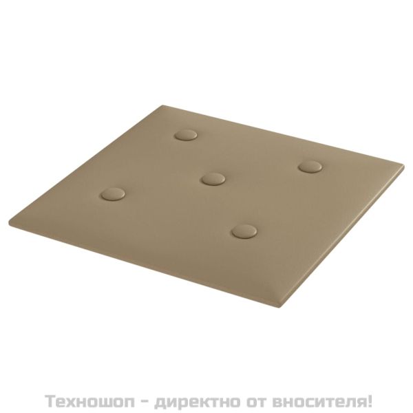 Стенни панели 12 бр капучино 30x30 см изкуствена кожа 1,08 м²