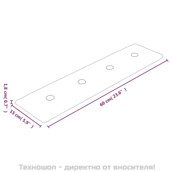 Стенни панели, 12 бр, сиви, 60x15 см, изкуствена кожа, 1,08 м²