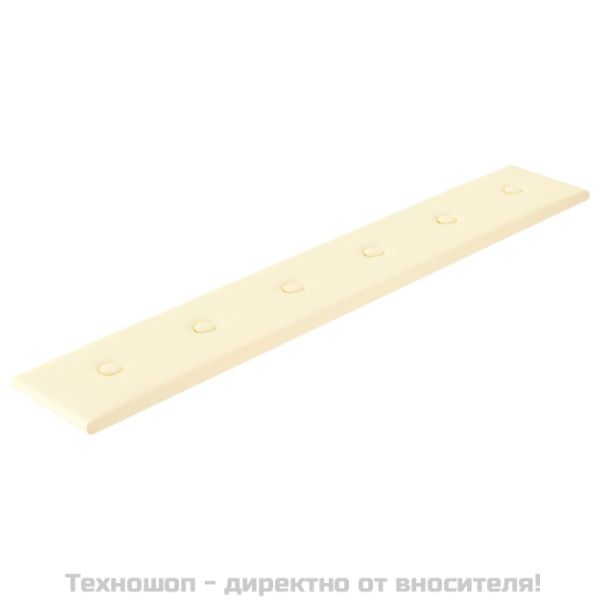 Стенни панели 12 бр кремави 90x15 см изкуствена кожа 1,62 м²