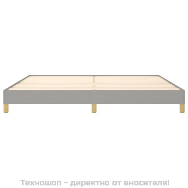 Рамка за легло без матрак, светлосива, 200x200 см, плат