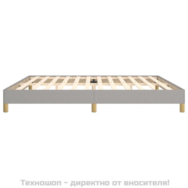 Рамка за легло без матрак, светлосива, 200x200 см, плат