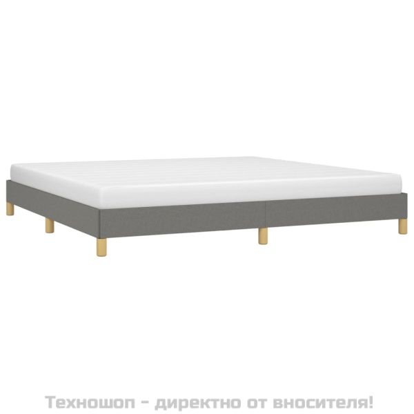 Рамка за легло без матрак, тъмносива, 200x200 см, плат