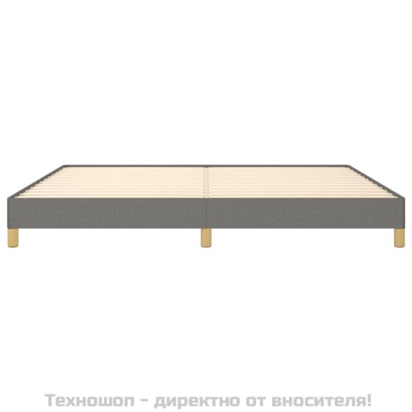 Рамка за легло без матрак, тъмносива, 200x200 см, плат
