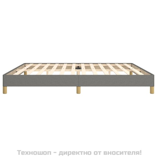 Рамка за легло без матрак, тъмносива, 200x200 см, плат