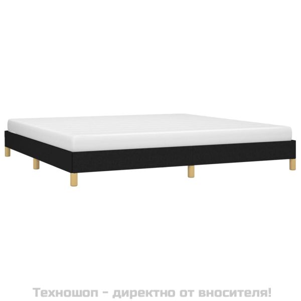 Рамка за легло без матрак, черна, 200x200 см, плат