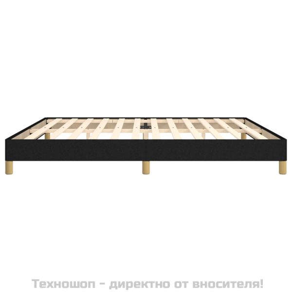 Рамка за легло без матрак, черна, 200x200 см, плат