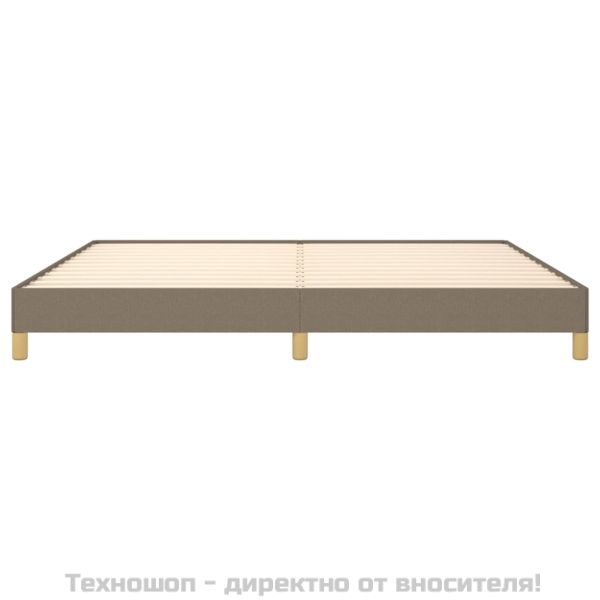 Рамка за легло без матрак, таупе, 200x200 см, плат