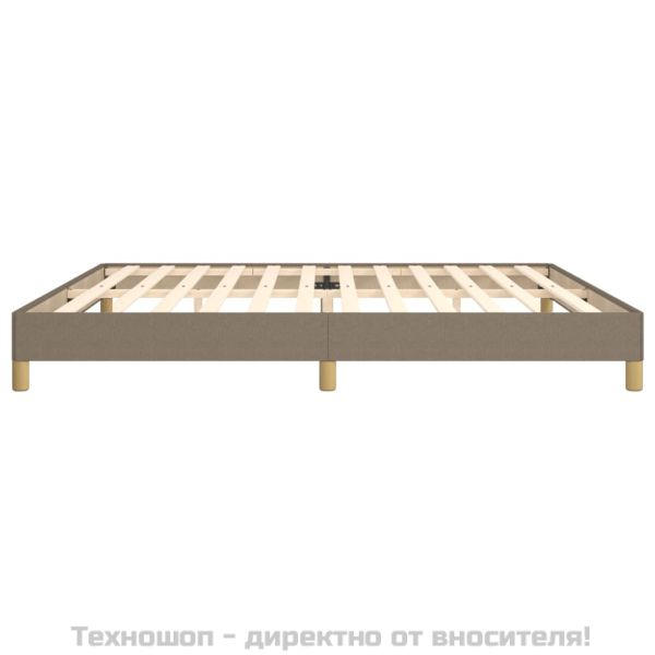 Рамка за легло без матрак, таупе, 200x200 см, плат