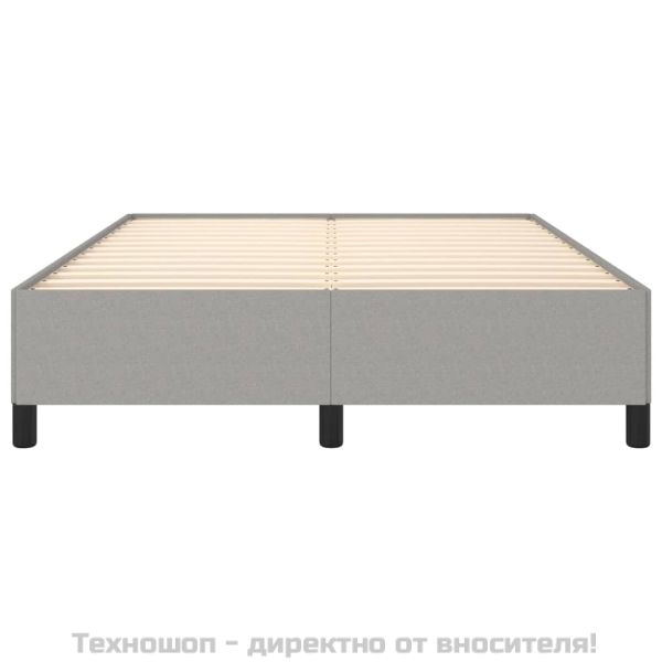 Рамка за легло без матрак, светлосива, 140x200 см, плат