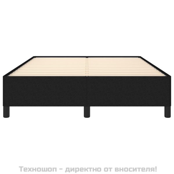Рамка за легло без матрак, черна, 140x200 см плат