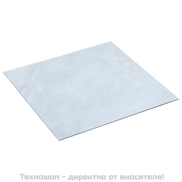 Самозалепващи подови дъски, 5,11 м², PVC, бял мрамор