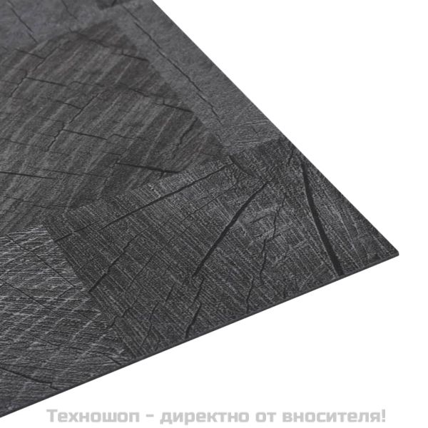 PVC подови дъски самозалепващи 5,11 м² сива дървесна текстура