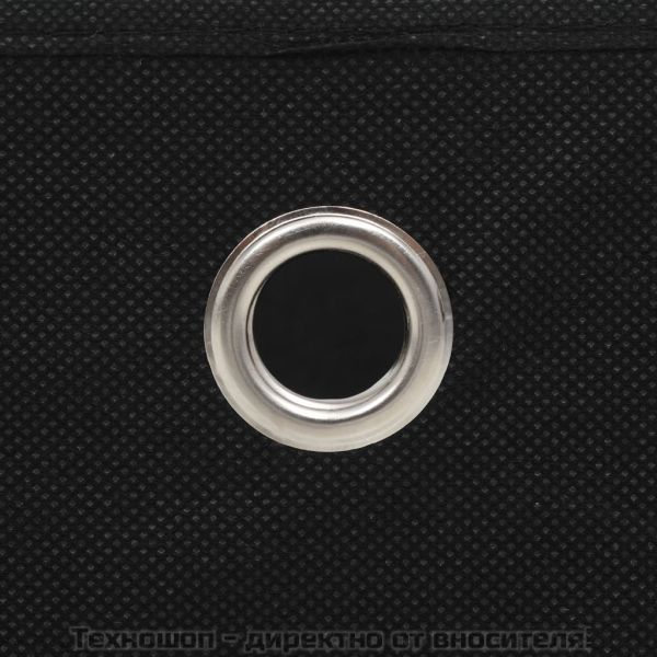 Кутии за съхранение, 10 бр, нетъкан текстил, 32x32x32 см, черни