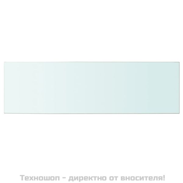 Рафтове, 2 бр, панели прозрачно стъкло, 100x30 см