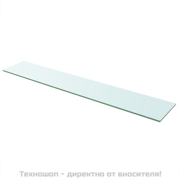 Рафтове, 2 бр, панели прозрачно стъкло, 110x20 см