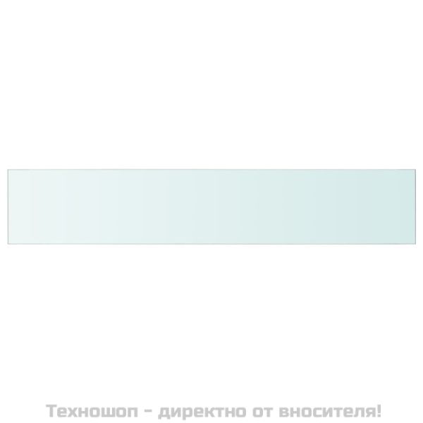 Рафтове, 2 бр, панели прозрачно стъкло, 110x20 см