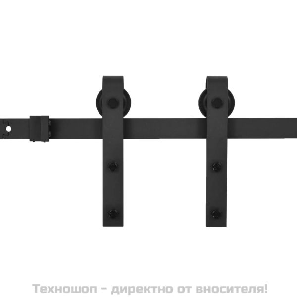 Плъзгаща врата с монтажни части, 80x210 см, борово дърво масив