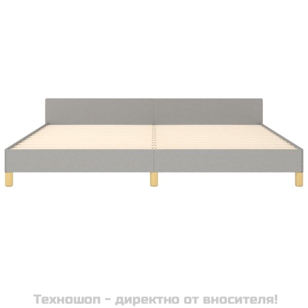 Рамка за легло без матрак, светлосива, 200x200 см, плат