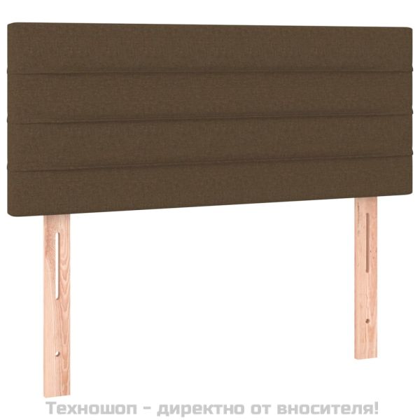 Горна табла за легло, тъмнокафява, 90x5x78/88 см, плат