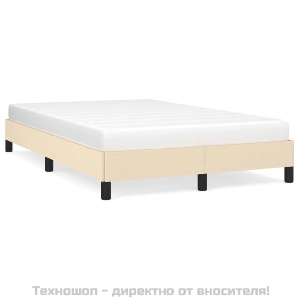 Рамка за легло без матрак, кремава, 120x200 см, плат