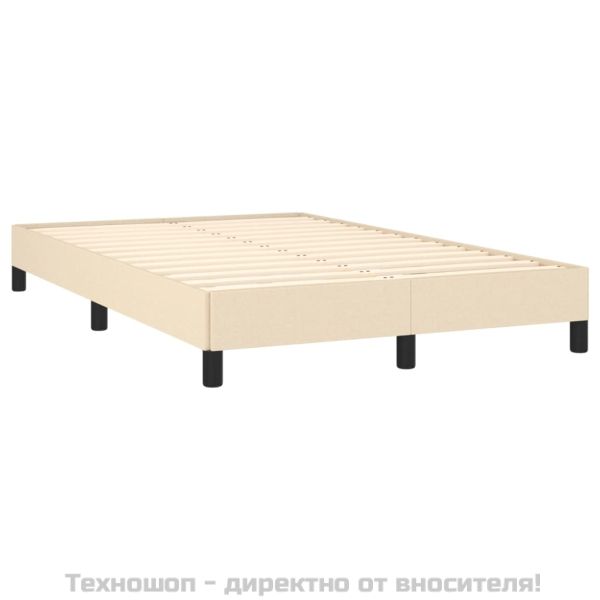 Рамка за легло без матрак, кремава, 120x200 см, плат