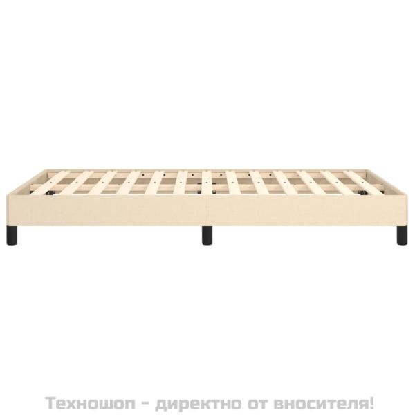 Рамка за легло без матрак, кремава, 120x200 см, плат