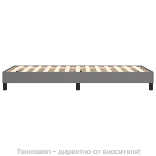 Рамка за легло с пружини, тъмносива, 80x200 см, плат