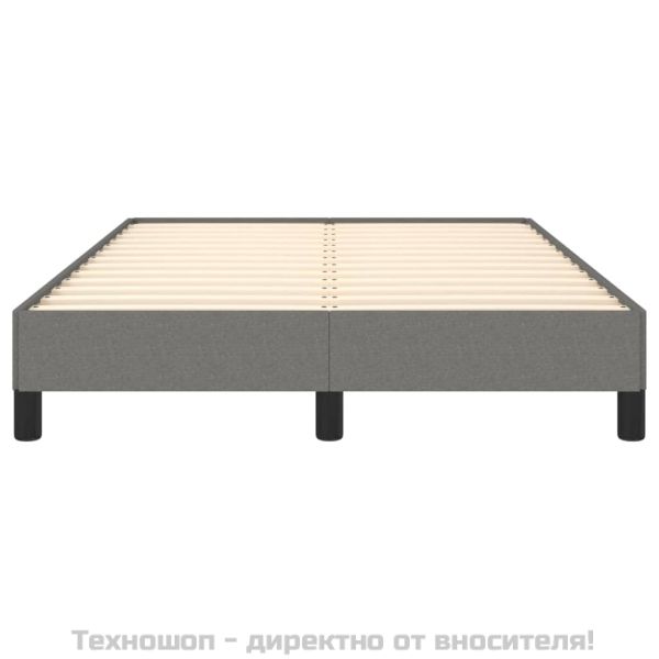 Рамка за легло без матрак, тъмносива, 120x200 см, плат