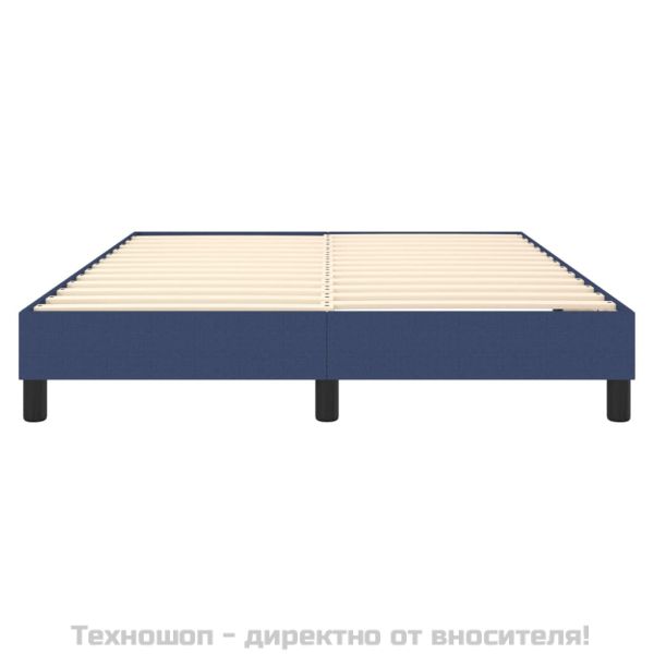 Рамка за легло с пружини, синя, 140x190 см, плат