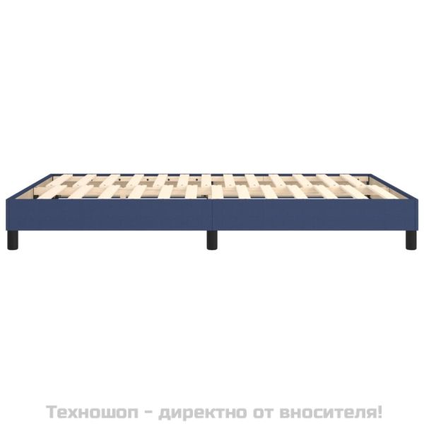 Рамка за легло с пружини, синя, 140x190 см, плат