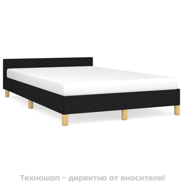 Рамка за легло без матрак, черна, 120x200 см, плат