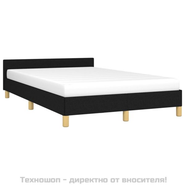 Рамка за легло без матрак, черна, 120x200 см, плат