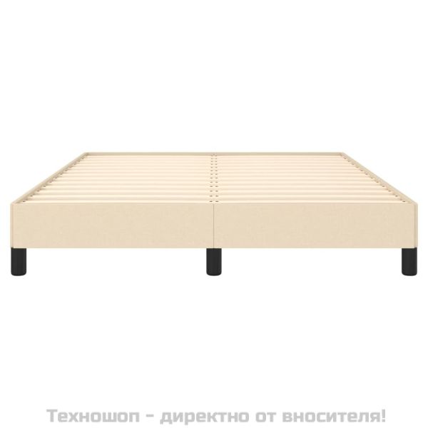 Рамка за легло без матрак, кремава, 140x200 см, плат