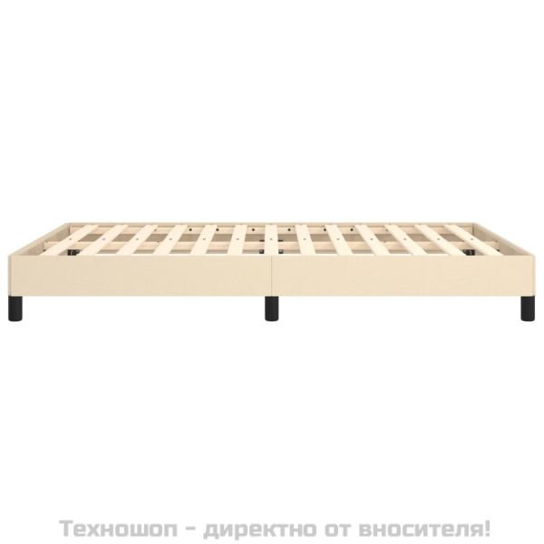 Рамка за легло без матрак, кремава, 140x200 см, плат
