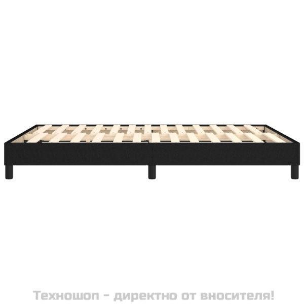 Рамка за легло с пружини, черна, 140x200 см плат