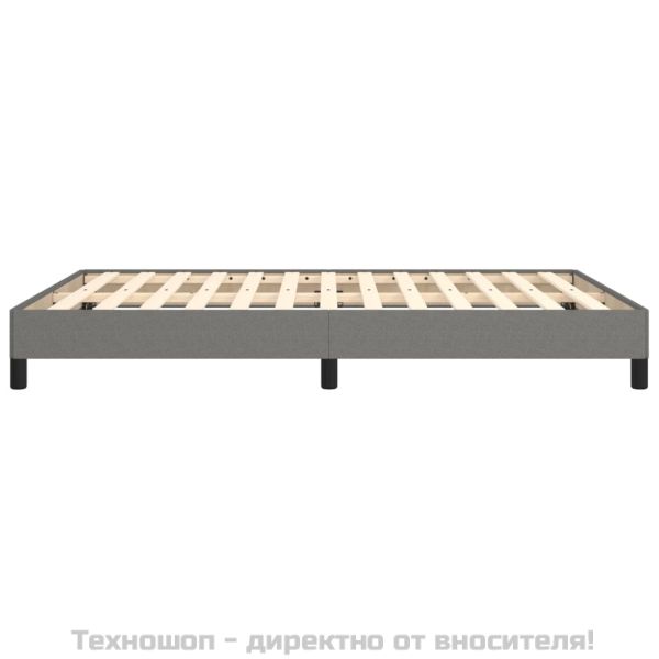 Рамка за легло без матрак, тъмносива, 140x200 см, плат
