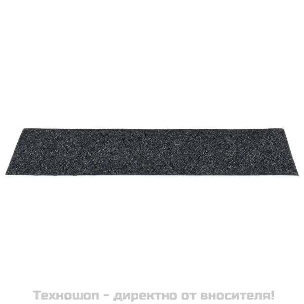 Изтривалки за стълби, самозалепващи се, 15 бр., 76x20 см, черни, правоъгълни