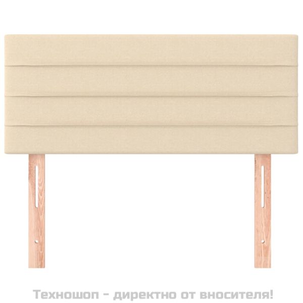 Горна табла за легло, кремава, 100x5x78/88 см, плат
