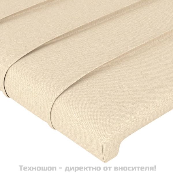 Горна табла за легло, кремава, 100x5x78/88 см, плат