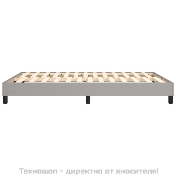 Рамка за легло с пружини, светлосив, 140x190 см, плат