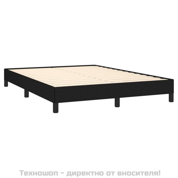 Рамка за легло без матрак, черна, 140x200 см плат