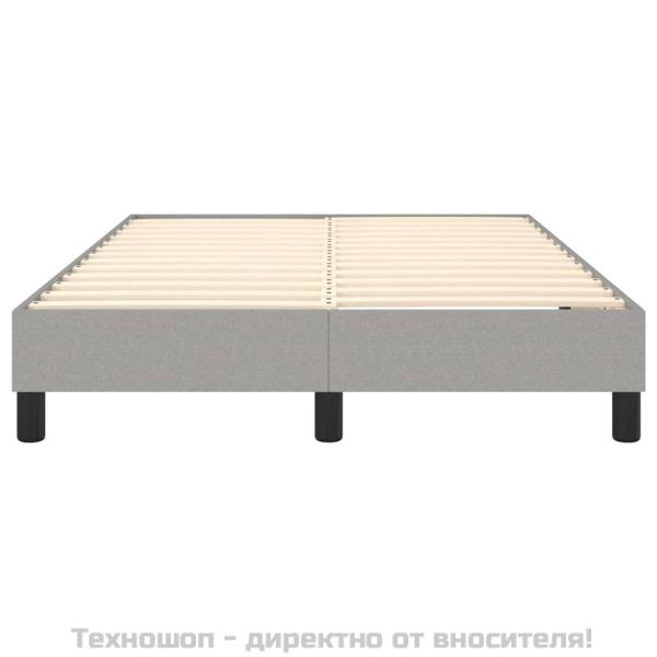 Рамка за легло с пружини, светлосива, 120x200 см, плат